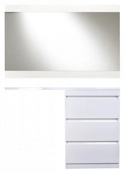 Комплект мебели Style Line Даллас 120 R Люкс напольный белый 3 ящика под стиральную машину