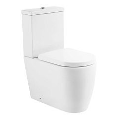 Унитаз-компакт BelBagno Marino BB105CPR безободковый, P-trap с крышкой-сиденьем BB865SC