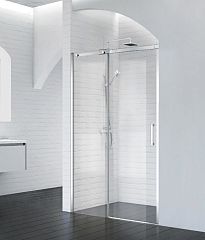 Душевая дверь в нишу BelBagno ACQUA-BF-1-140-C-Cr 140*210 L/R профиль хром с поддоном 140*90*15