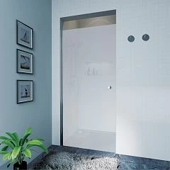 Душевая дверь в нишу Koller Pool  Waterfall Line QP10 80*210 L/R рифленое стекло с поддоном