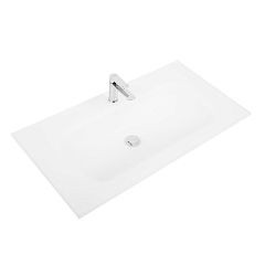 Мебельная раковина BelBagno BB1010/465-LV-VTR-BO 101*46,5*14,5 стеклянная белая матовая (приобретается в комплекте с тумбой)