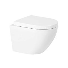 Подвесной унитаз BelBagno Sfera-R BB046CHR 35,5*49 безободковый, P-trap с крышкой-сиденьем микролифт BB105SC