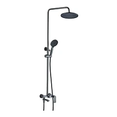 Душевая стойка Haiba HB24505-3 с изливом пепельная матовая