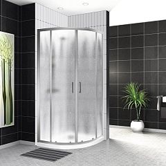 Душевой уголок BelBagno UNO-195-R-2-90-CH-Cr 90*90*198 (с черным поддоном TRAY-AS-R-90-30-NERO