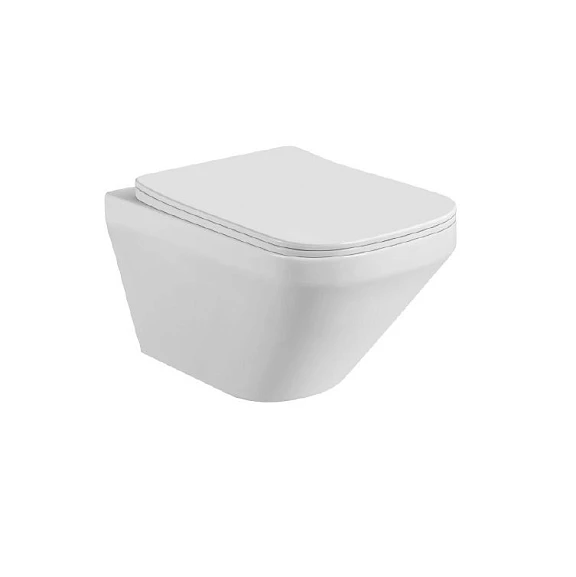 Подвесной унитаз Aquatek Лира AQ1155-00 36,5*49 безободковый с крышкой-сиденьем микролифт Slim