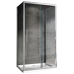 Душевой уголок ABBER Schwarzer Diamant П-образный AG30130H-S60-S60 130*60*195 L/R без поддона