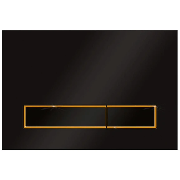 Смывная клавиша KKPol M08 V3 SPP/013/0/K (350/PPC/200-00-05) черный мат/золото глян./черный мат