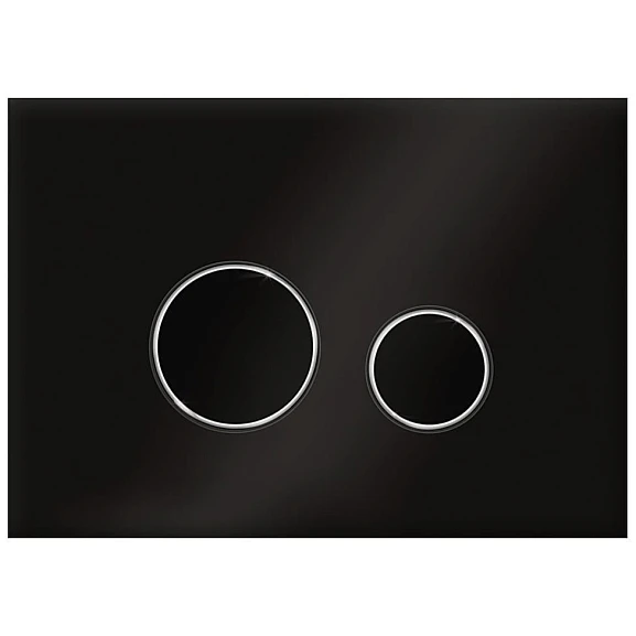 Смывная клавиша KKPol Vitrum Grande V1 Orbis SPP/163/0/K (350/PPC/182-00-00) стекло, черн/хром/черн