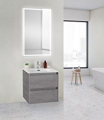 Комплект мебели BelBagno Kraft 39 50 подвесной Cemento Grigio (раковина BB500/390ETL)