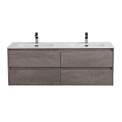 Тумба с раковиной BelBagno Kraft 120 с четырьмя ящиками Cemento Grigio