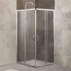 Душевой уголок BelBagno Unique UNIQUE-A-2-85/100-P-Cr 85-100*85-100*190 рифленое стекло без поддона