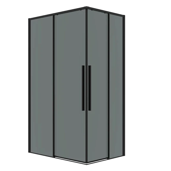 Душевой уголок Grossman 300.K33.01.1190.21.10 110*90*195 черный матовый, стекло тонированное, 2 мест (без поддона)