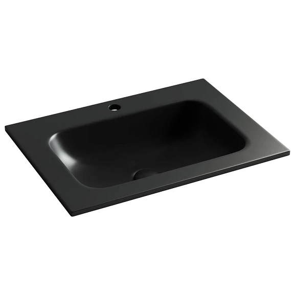Встраиваемая раковина Ceramicanova Grace 61*45,7 с отверстием под смеситель черная матовая
