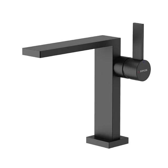 Смеситель Sancos Linn SC9019MB для раковины черный матовый