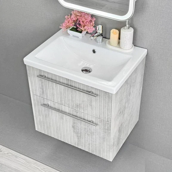 Тумба под раковину Alavann Emma 60 серый бетон