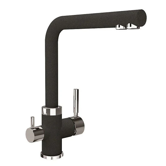 Смеситель Uperwood UPD-Q-03-04 для кухни с функцией подключения фильтра черный