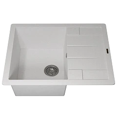 Кухонная мойка Uperwood Quartz UPD-03 65х51 белая матовая