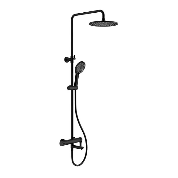 Душевая стойка Splenka S223.24.06 с изливом черная матовая