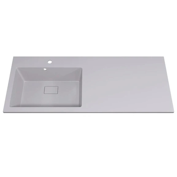 Полувстраиваемая раковина Uperwood Cosmos Quartz 120*48 L для установки над стиральной машиной, жасмин