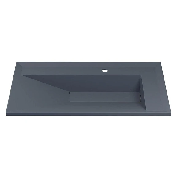 Мебельная раковина Uperwood Lotus Quartz 80 серая матовая, бетон (приобретается в комплекте с тумбой)