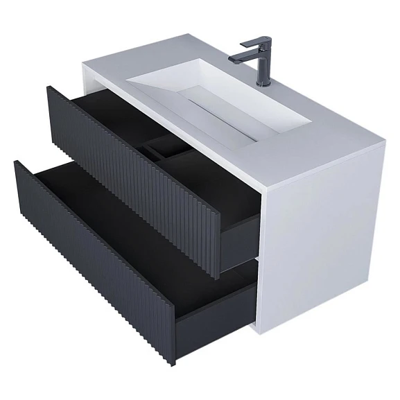 Тумба под раковину Uperwood Next 100 белая/графит