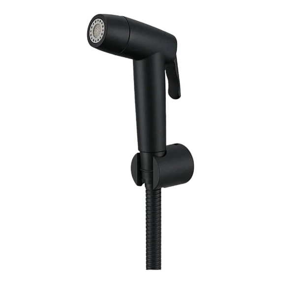 Гигиеническая лейка Raglo R460.50.06 с держателем и шлангом черная матовая