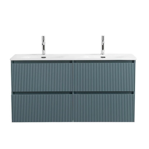 Тумба под раковину BelBagno Uno 120 голубая матовая с четырьмя ящиками