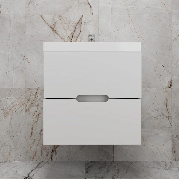 Тумба под раковину Style Line Матис 60 белая матовая