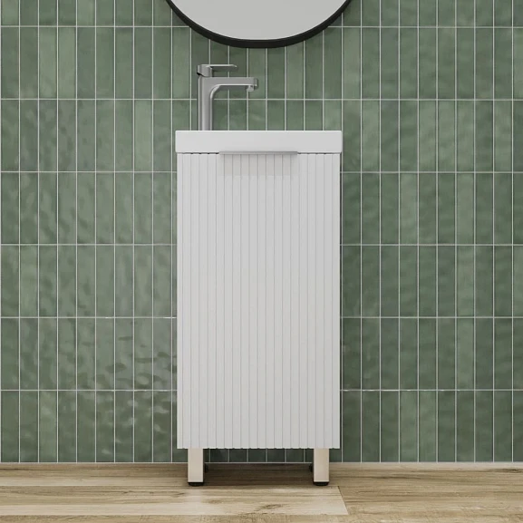 Тумба с раковиной Style Line Соло 40 L/R белый софт