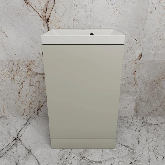 Тумба с раковиной Style Line Моно 50 L/R санд серая галька (раковина Asti 50*45 жасмин)