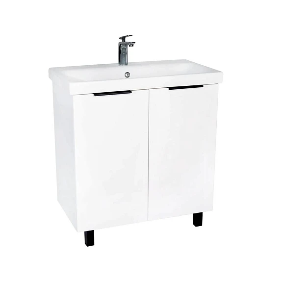 Тумба с раковиной Viant Берлин VBER80MDBEL-T2ST 80 напольная белая (раковина Moduo 80)