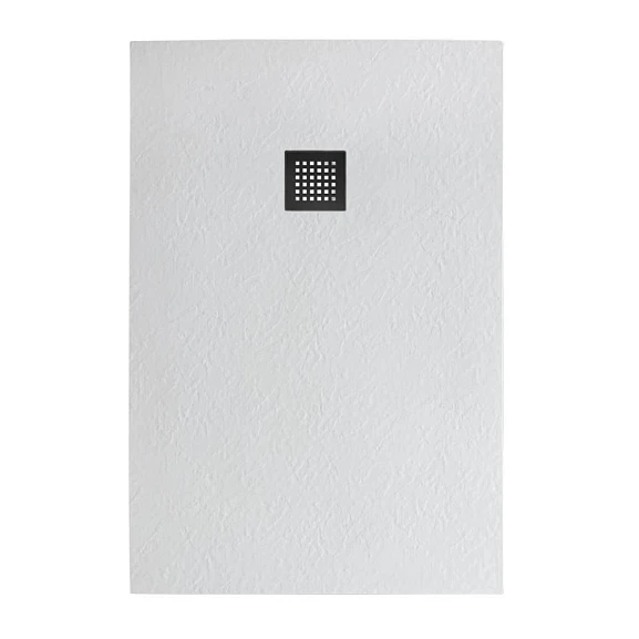 Душевой поддон BelBagno Uno 120*90*3,5 прямоугольный белый с сифоном и черной матовой декоративной накладкой