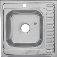 Кухонная мойка Melana 60*60*16 накладная прямоугольная с сифоном L