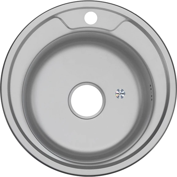 Кухонная мойка Melana 49*49 декор врезная круглая с сифоном