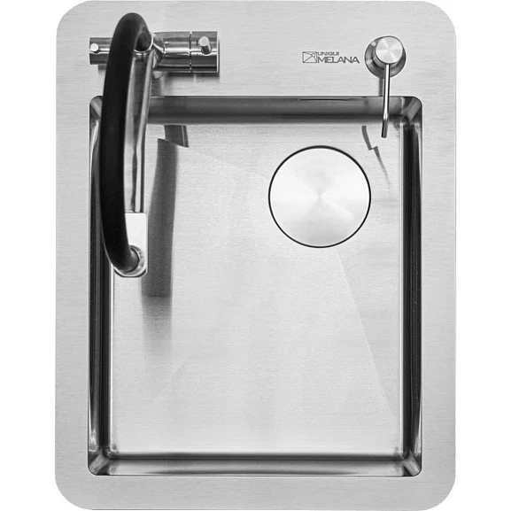 Кухонная мойка Melana ProfLine 42*54 врезная прямоугольная сатин с дозатором