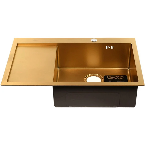 Кухонная мойка Melana ProfLine 78*51 врезная прямоугольная золото R