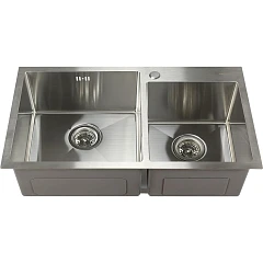 Кухонная мойка Melana ProfLine 78*43 двойная врезная прямоугольная сатин