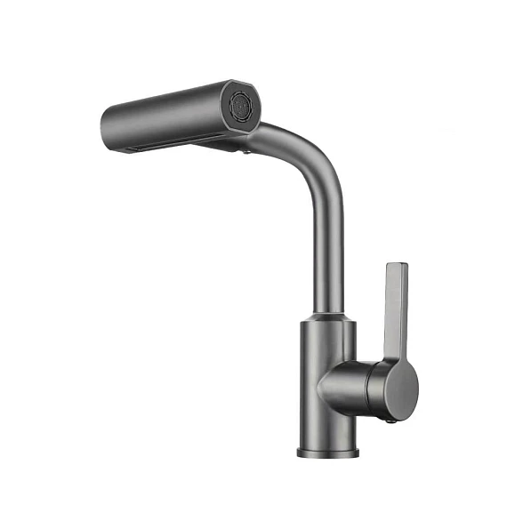 Смеситель Rush Tinos TI3732-17Grey для кухни с мультифункциональным изливом графит