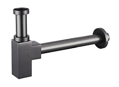 Сифон для раковины BelBagno BB-SMQ2-GM оружейная сталь Сифон для раковины BelBagno BB-SMQ2-GM оружейная сталь