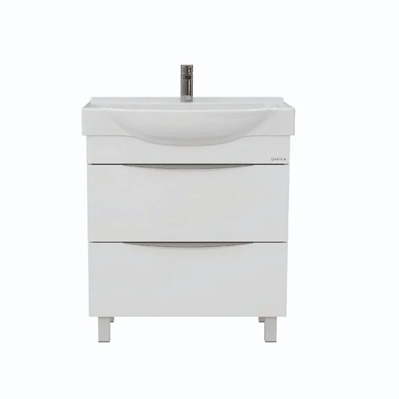 Тумба под раковину Onika Навиа 65 напольная белый глянец