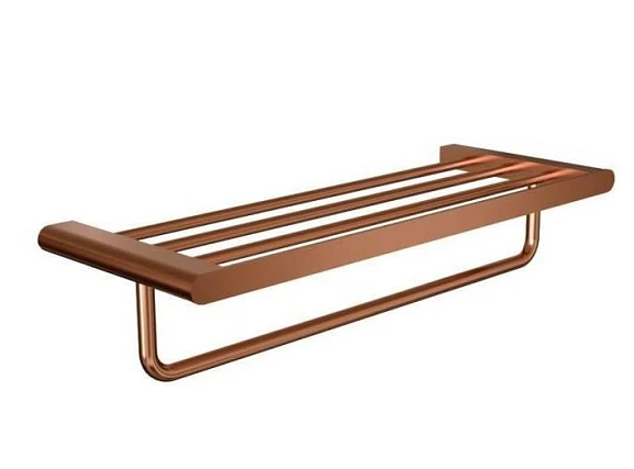 Полка для полотенец Knotlor Bliss TR102RB с держателем бронза