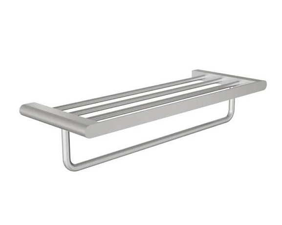 Полка для полотенец Knotlor Bliss TR102BS с держателем матовая сталь