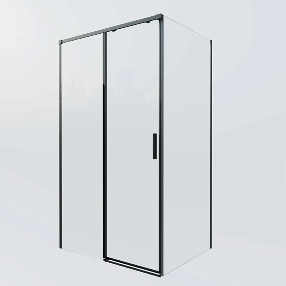 Душевой уголок Vincea Soft 2 120*80*200, профиль черный с доводчиком