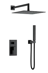 Душевой комплект Boheme Qubic 474-3-B черный матовый