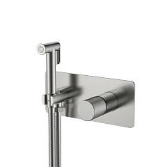 Гигиенический душ со смесителем Boheme Stick 127-NB.4 скрытый монтаж брашированный никель ручка Spirale