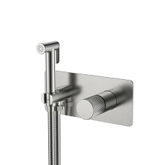 Гигиенический душ со смесителем Boheme Stick 127-NB.3 скрытый монтаж брашированный никель ручка Linea