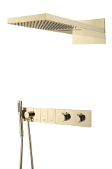 Душевой комплект Boheme Zodiac 133-G с термостатом золото