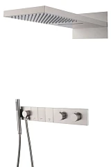 Душевой комплект Boheme Zodiac 133-NB с термостатом брашированный никель