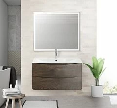 Тумба с раковиной BelBagno Acqua 100 Rovere Nature Grigio