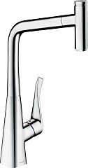Смеситель Hansgrohe Metris Select 14884000 с выдвижным изливом Смеситель Hansgrohe Metris Select 14884000 с выдвижным изливом